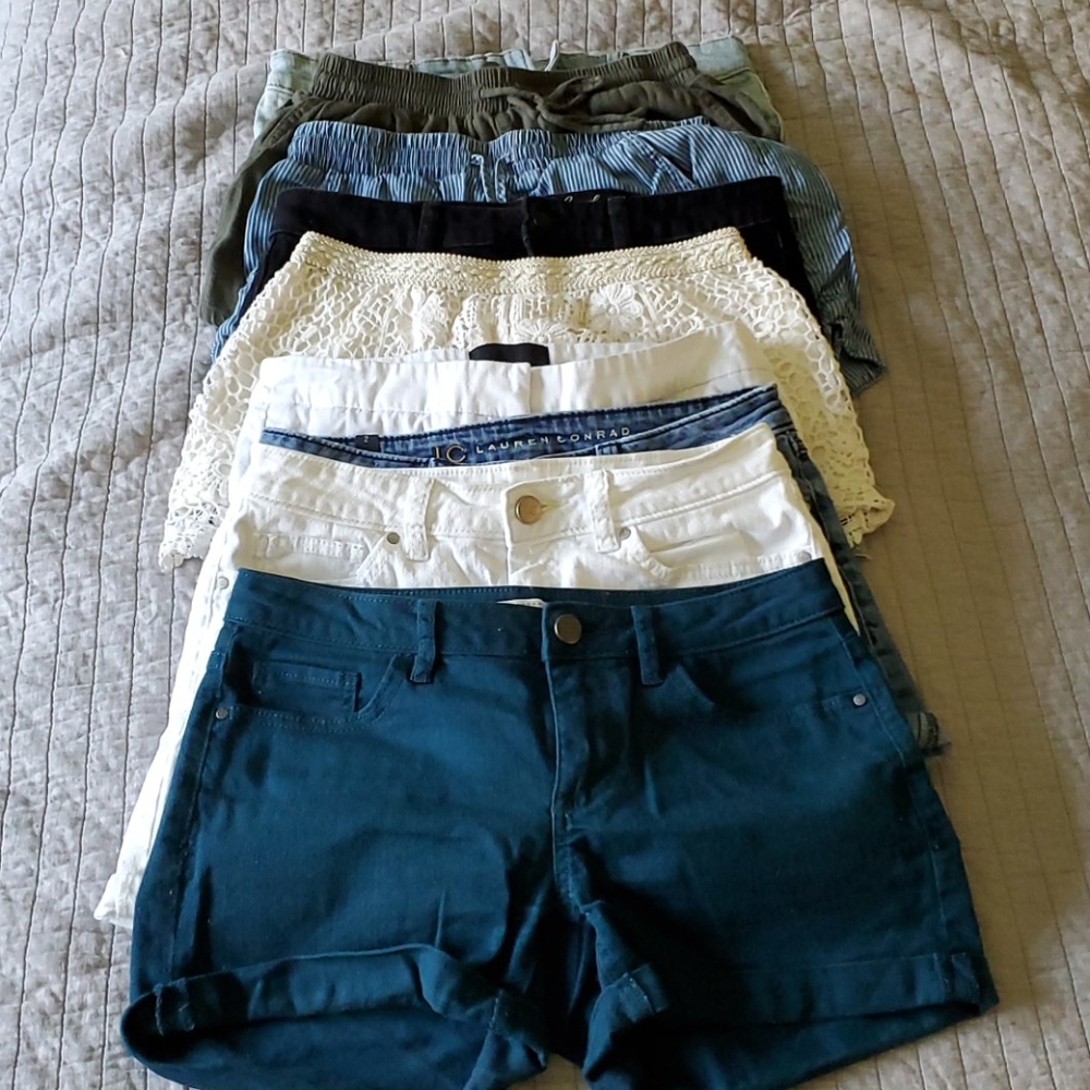 Summer Bundle- 8 pairs of shorts, 1 jean skirt